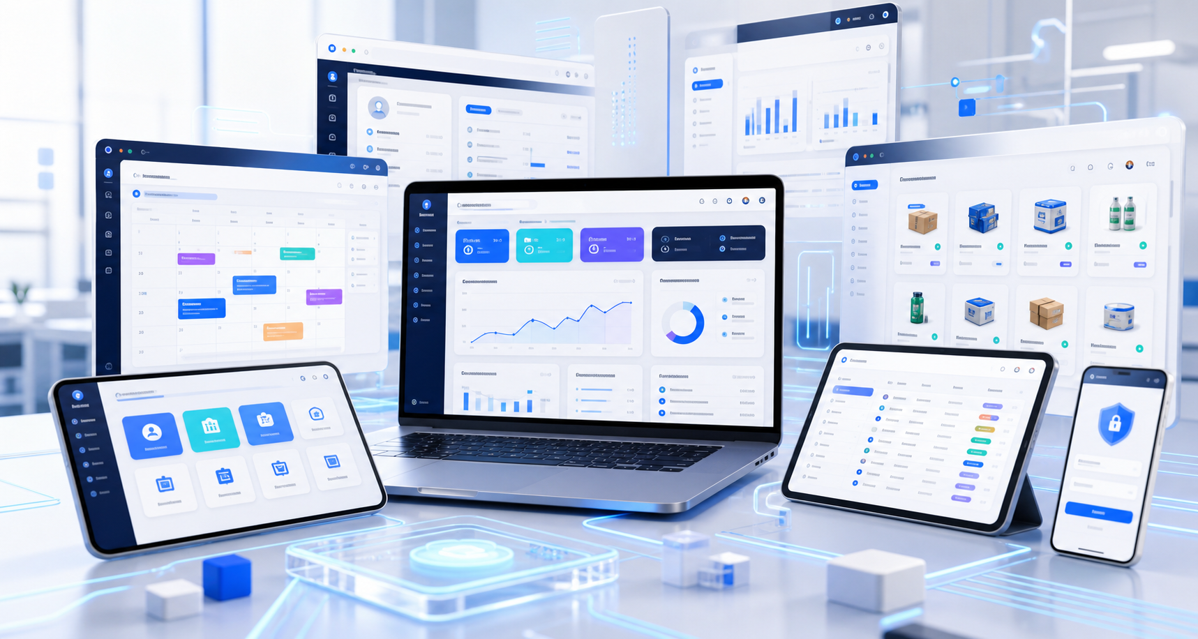 Mockup de sistemas web desarrollados por INNOVALM